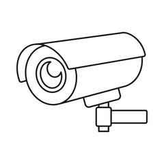 Surveillance camera or wireless security camera for security system sign in vector icon