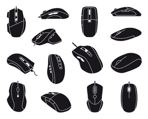 Computer mouse set. Vector illustration © Matiass