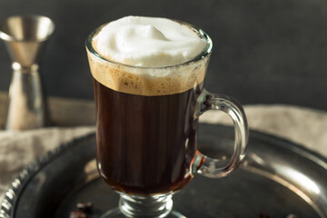 Boozy Warm Irish Coffee Cocktail