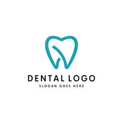 Tooth dental logo vector template