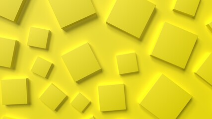 3d render abstract yellow composition lighting volume
