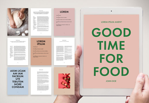 Fresh and Unconventional Digital Cookbook Layout