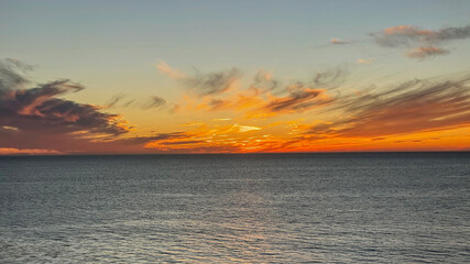 Sunset over Pacific Ocean in Rancho Palos Verdes