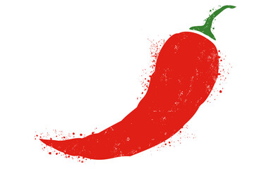 Vector icon of red chili pepper. - obrazy, fototapety, plakaty