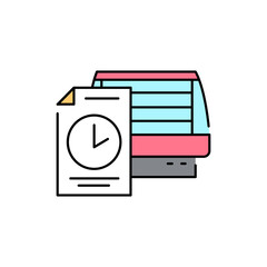 Freezer rental olor line icon. Pictogram for web page, mobile app, promo.