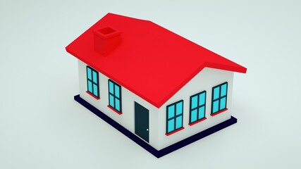 High quality 3d render of a miniature house. Housing market concept.  Great use for real estate and morgage related concepts.