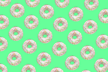 Pattern made of ring donuts