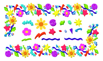 Colorful Border and elements