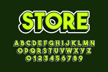 Naklejka premium Modern 3D font and alphabet for poster, sticker vector