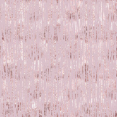 Elegant seamless pattern. Delicate background for prints. Pink texture with effect metallic foil. Repeated abstract design. Repeating pattern rose gold. Modern glitter wallpaper, gift wrapper. Vector