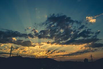 Por do sol no inverno