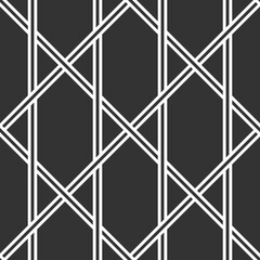 Vector geometric seamless pattern. Modern geometric background with intersecting stripes.