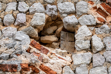 Fototapeta premium an old castle ruin on the mountain