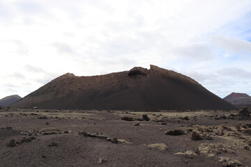 Paysage Volcanique Lanzarote Îles Canaries Espagne