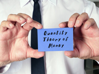 Return on Investment Quantity Theory of Money sign on the piece of paper.