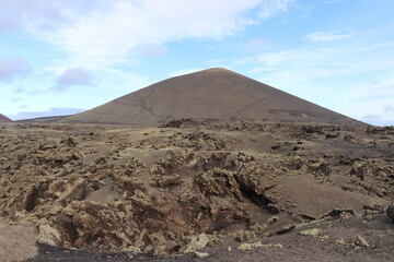 Paysage Volcanique Lanzarote Îles Canaries Espagne