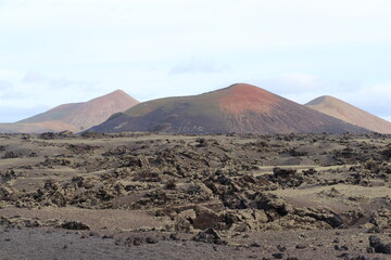 Paysage Volcanique Lanzarote Îles Canaries Espagne