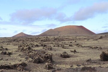 Paysage Volcanique Lanzarote Îles Canaries Espagne