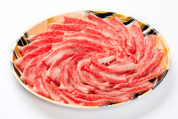 日本産の牛肉スライス