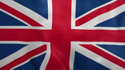 National flag of United Kingdom blowing in the wind. 3d rendering