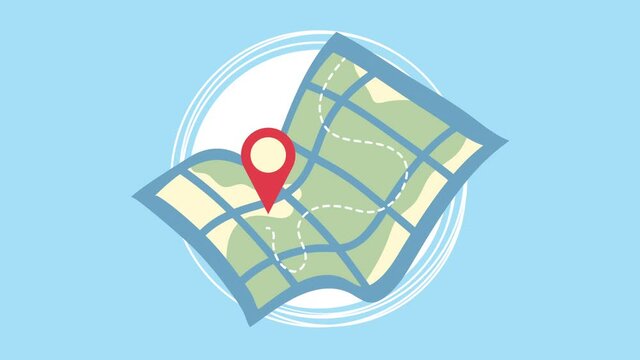 paper map with pin location
