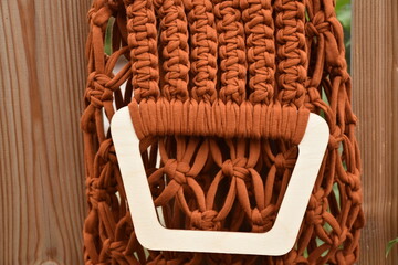 bag string bag handmade braided knots 