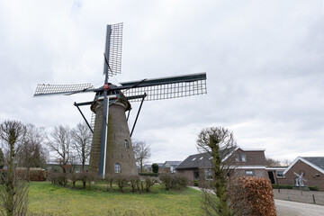 Elst The Netherlands, february 26 2021, Windmill t Wissel dating from 1855