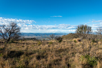 Obraz premium View of the arid mainland in the Cape Town region, Anysberg Nature Reserve, South Africa