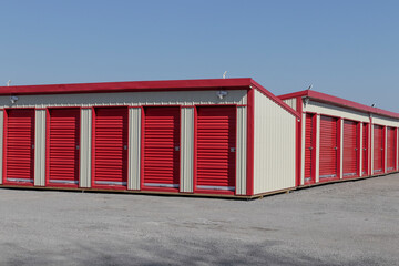 Self storage and mini storage garage units.