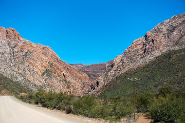 View of the arid mainland in the Cape Town region, Anysberg Nature Reserve, South Africa