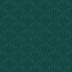 Seamless pattern with boho leaves in a green palette. Tropical leaf pattern. Modern aesthetic trend botanical background for wallpaper, social media, poster template. Vector illustration