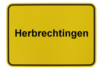 Illustration eines Stadteingangsschildes der Stadt Herbrechtingen
