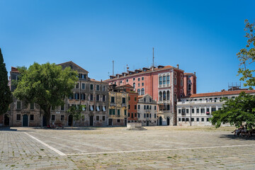 Fototapeta na wymiar Campo San Polo, Venice, Italy.