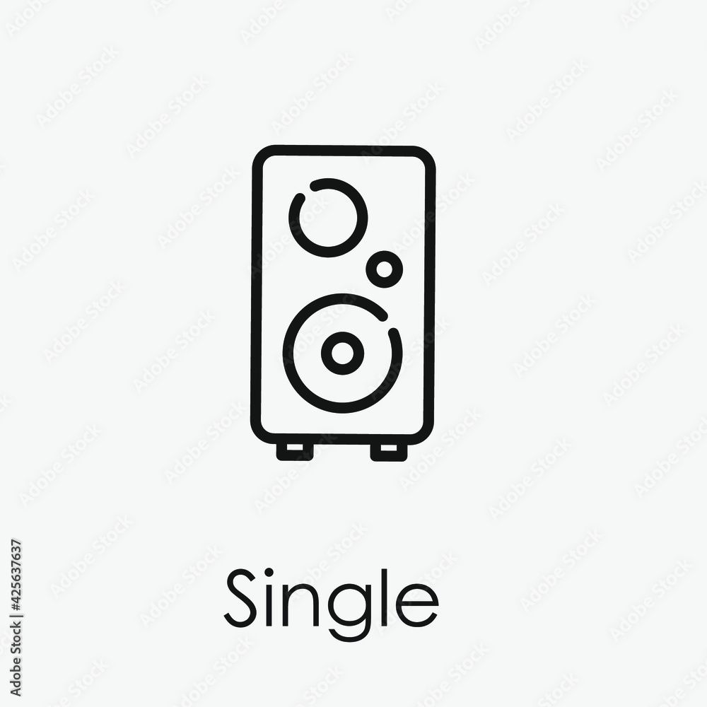 Poster single vector icon. editable stroke. linear style sign for use on web design and mobile apps, logo. 