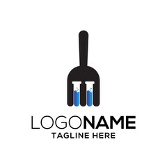 spatula with lab logo design