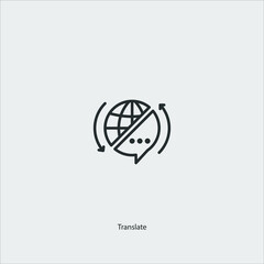 translate icon vector sign symbol
