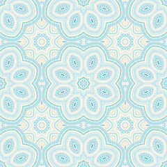 Moroccan traditional geometric vector seamless motif. Wallpaper print design. Decorative dutch ornament. Ceramic decor design. Circles and lines composition.
