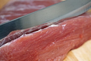 Meat for cooking and frying steaks