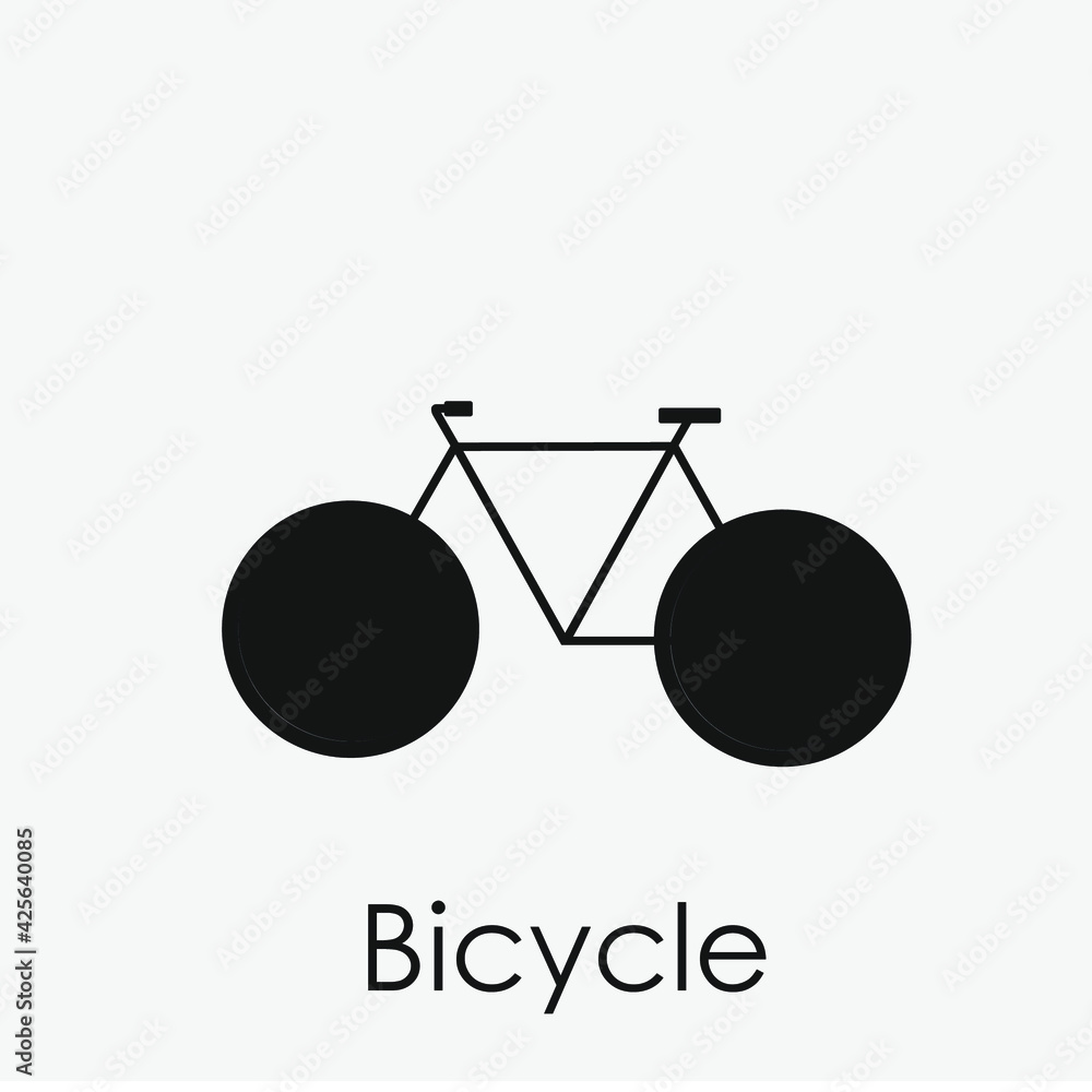 Poster bicycle vector icon. editable stroke. linear style sign for use on web design and mobile apps, logo.