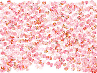 Blush pink tinsels confetti scatter vector composition. Valentine's day background design. Circle glossy foil particles party glitter. Romantic love valentine confetti.