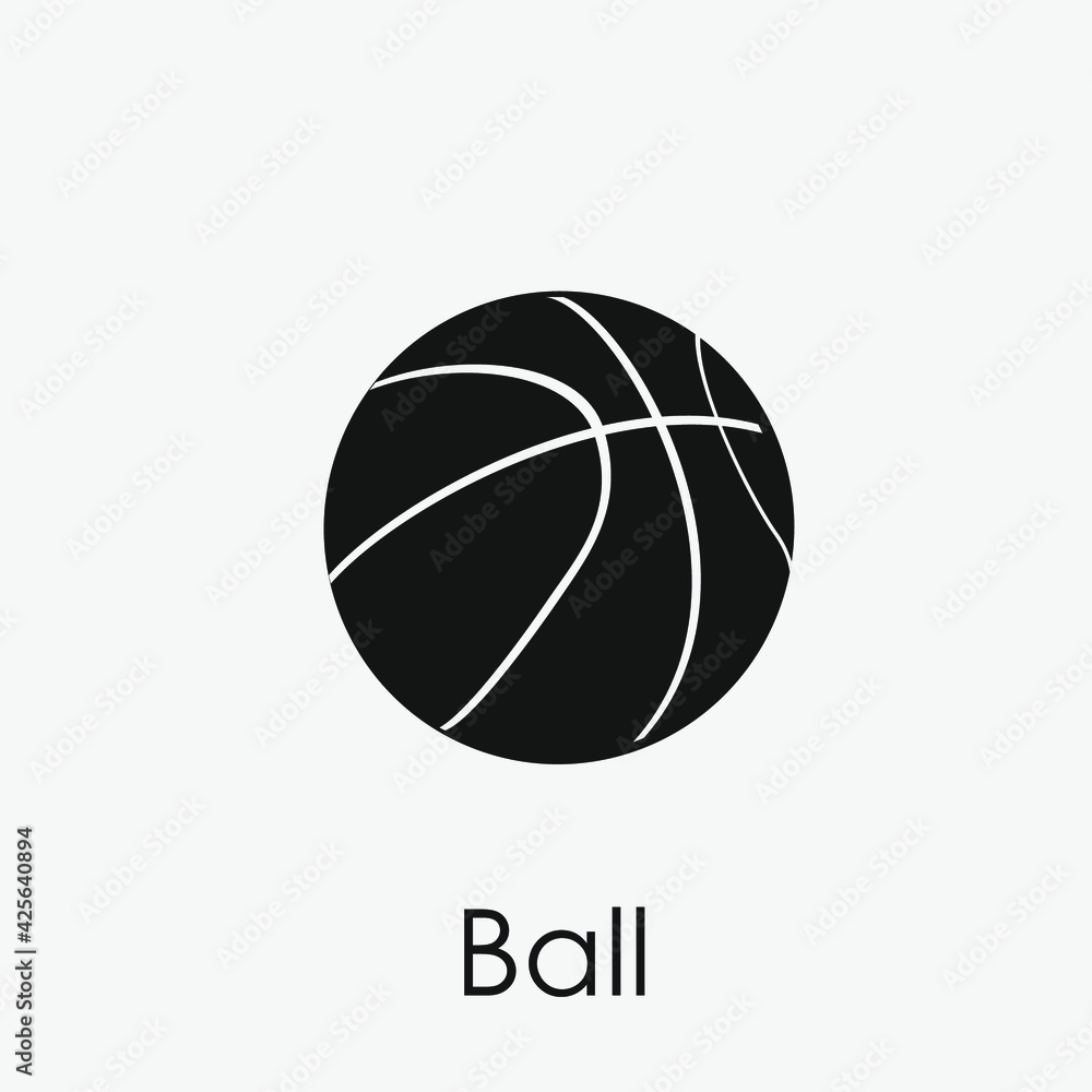 Poster ball vector icon. editable stroke. linear style sign for use on web design and mobile apps, logo. sy