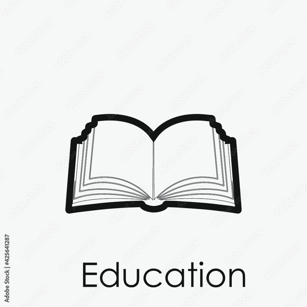 Poster book vector icon. editable stroke. symbol in line art style for design, presentation, website or app