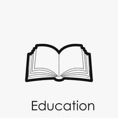 Book vector icon. Editable stroke. Symbol in Line Art Style for Design, Presentation, Website or Apps Elements, Logo. Pixel vector graphics - Vector