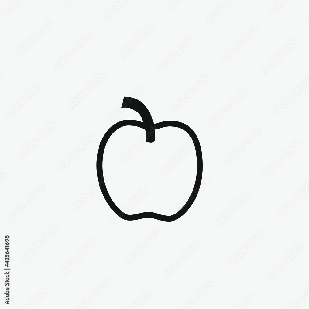 Poster apple vector icon. editable stroke. linear style sign for use on web design and mobile apps, logo. s