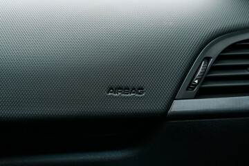 The picture shows a normal car airbag inside the car