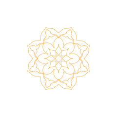 flower mandala ornament vector icon logo design