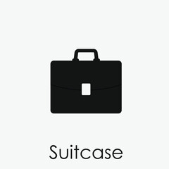 Suitcase vector icon.  Editable stroke. Linear style sign for use on web design and mobile apps, logo. Symbol illustration. Pixel vector graphics - Vector