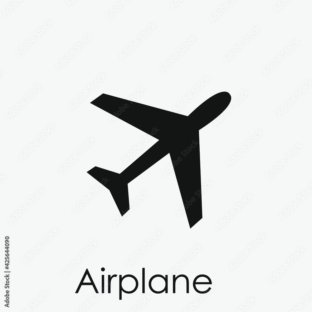 Poster airplane vector icon. editable stroke. linear style sign for use on web design and mobile apps, logo
