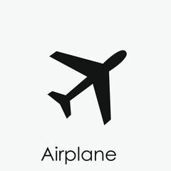 Obraz premium Airplane vector icon. Editable stroke. Linear style sign for use on web design and mobile apps, logo. Symbol illustration. Pixel vector graphics - Vector
