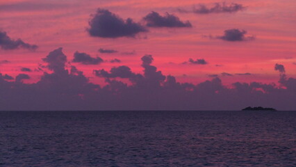 Sunset sky in the maldives